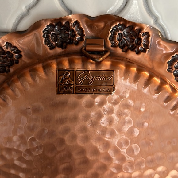 Gregorian Wall Decor Vintage Gregorian Copper Plate Made In Usa